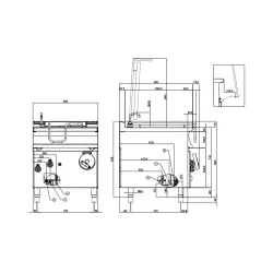 Gaasiga kallutatav praepann MANUAL 80 l 90 MARINE BR80-98G