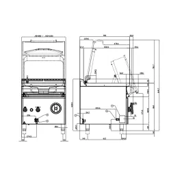 Gaasiga kallutatav praepann MANUAL 120L 90 BR120-912G