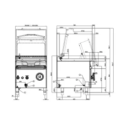 Gaasiga kallutatav praepann AUTOMATIC 80L 90 BR80-98G