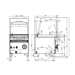 Gaasiga kallutatav praepann AUTOMATIC 120L 90 BRM120-912G