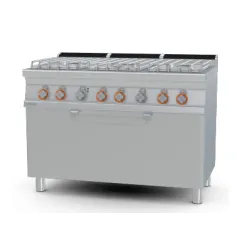 Gaasipliit elektriahjuga, 6 põletit 70 CF6-712GPE