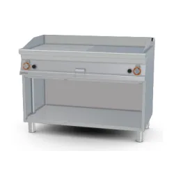 Gaasiga grillplaat 1/2 ribiline, neutraalse kapiga 70 FTLR-712G