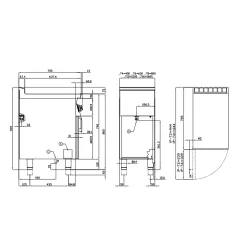 Gaasiga grillplaat 1/3 ribiline, neutraalse kapiga 70 FTLR-712G3