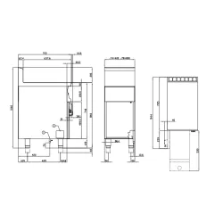 Gaasifritüür neutraalse kapiga 13L 70 F13-74G