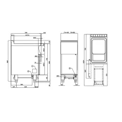 Elektriline fritüür neutraalse kapiga TouchScreen 18L 70 F18-74ETD