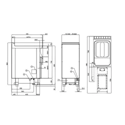 Gaasifritüür neutraalse kapiga TouchScreen 18 L 70 F18-74GD