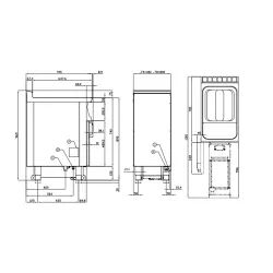 Gaasifritüür neutraalse kapiga TouchScreen 18+18L 70 F2/18-78GD