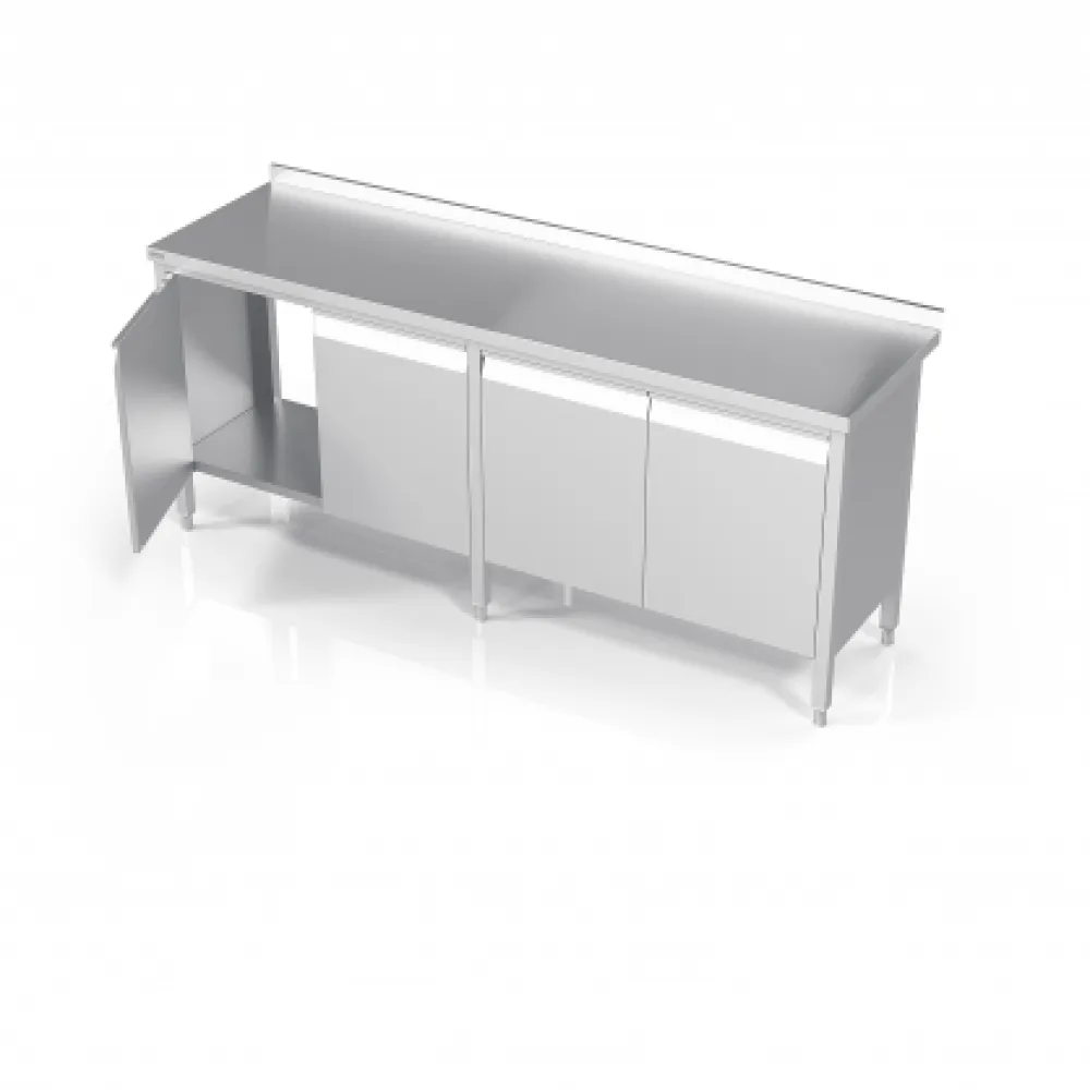 Versatile Work Table with Hinged Doors